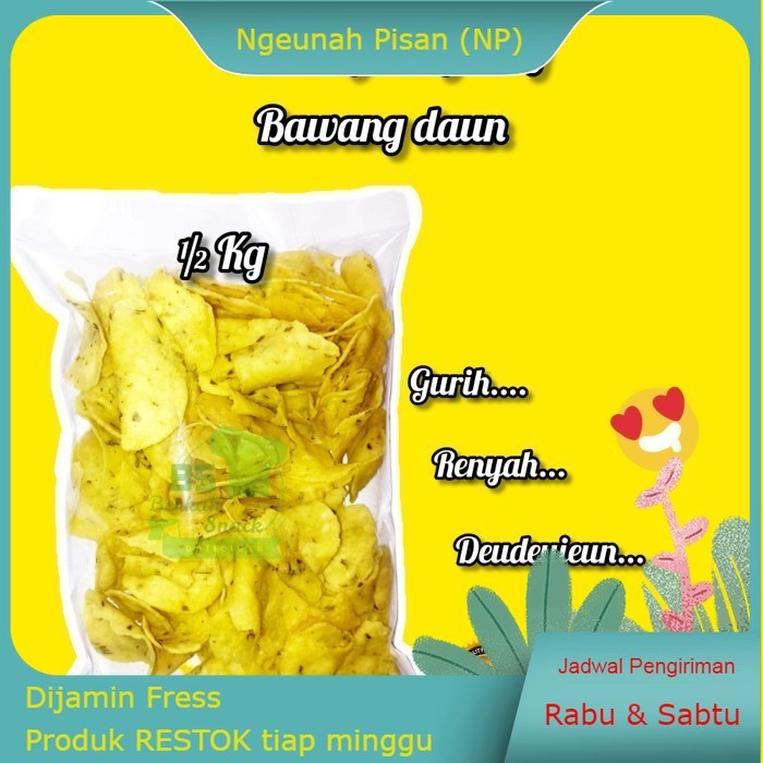 

Comring Singkong Bawang Daun Kemasan 500gr Gurih Renyah