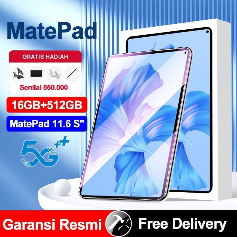 2024 Tablet Murah 5G Baru MatePadAir Tab  Snapdragon 680 Layar 11.6" FHD+8800mAH Garansi ResmiTablet