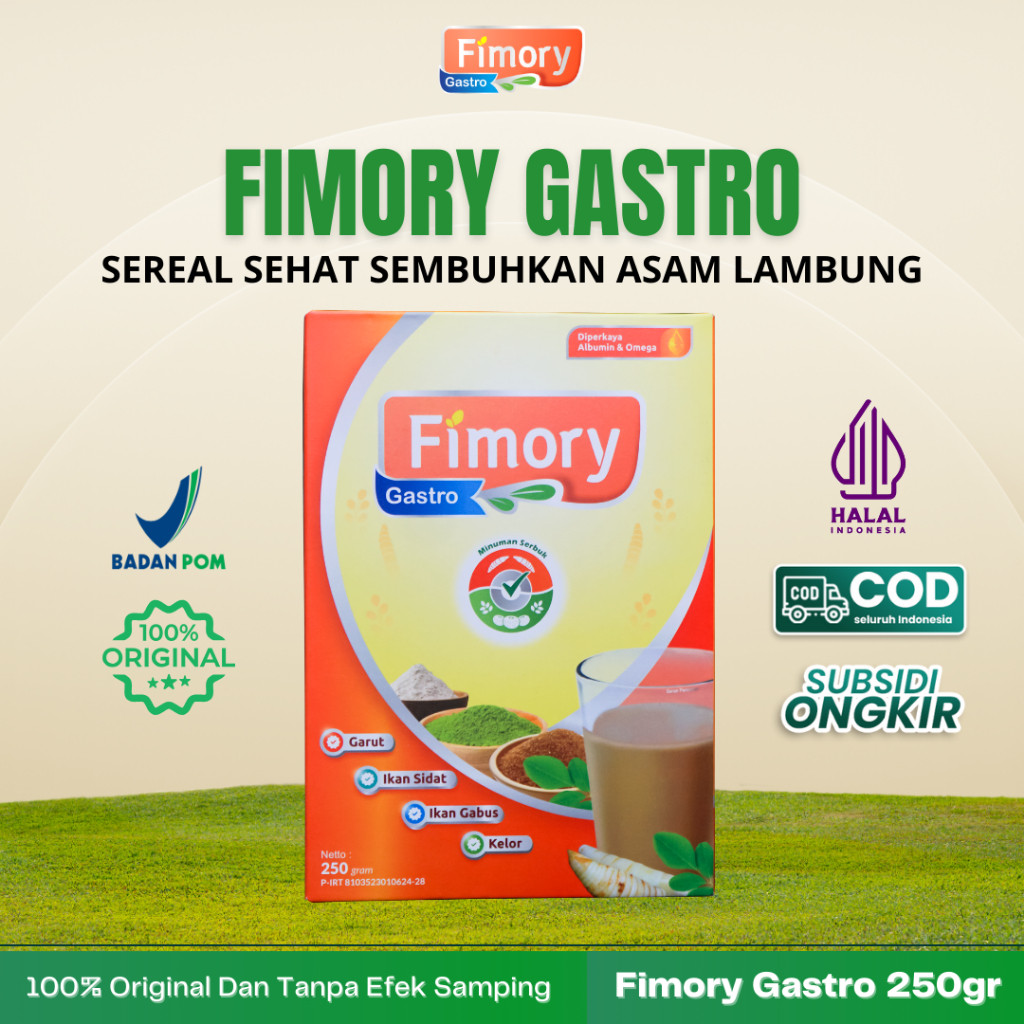 

FIMORY GASTRO - Minuman Bubuk Atasi Asam Lambung Dan Gerd 250gr | Sudah BPOM Dan Halal (HANYA PRODUK ORIGINAL/NO KW KW)