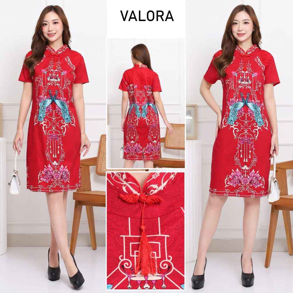 Evercloth Valora Dress Wanita Batik Couple Modern Dress Batik Modern Gaun Pesta Dress Batik Wanita N
