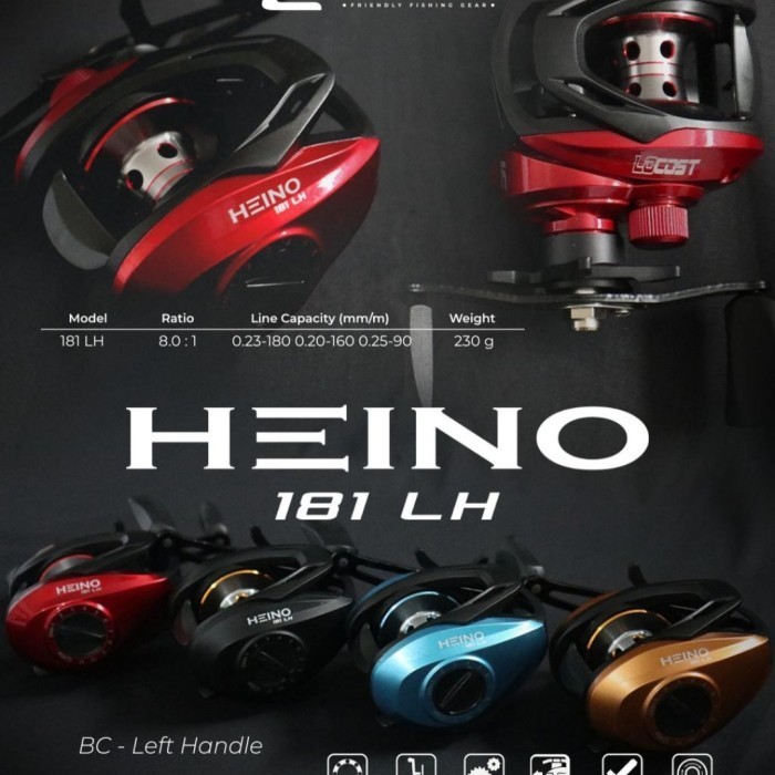 Reel Baithcasting Locost Heino 181 Handle Kiri