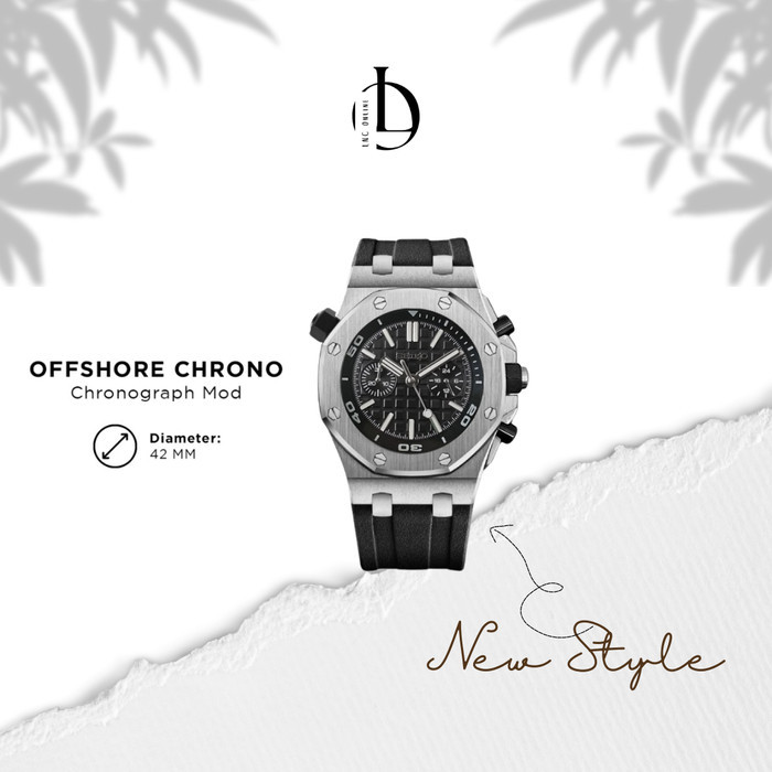 Jam SK Oak Offshore Black Chronograph VK64