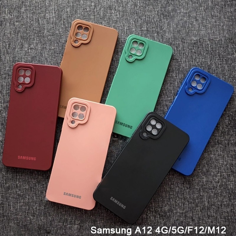 Softcase Samsung A12 Samsung F12 Samsung M12 Case 3D Pro Camera Gel Silika Casing -iStore