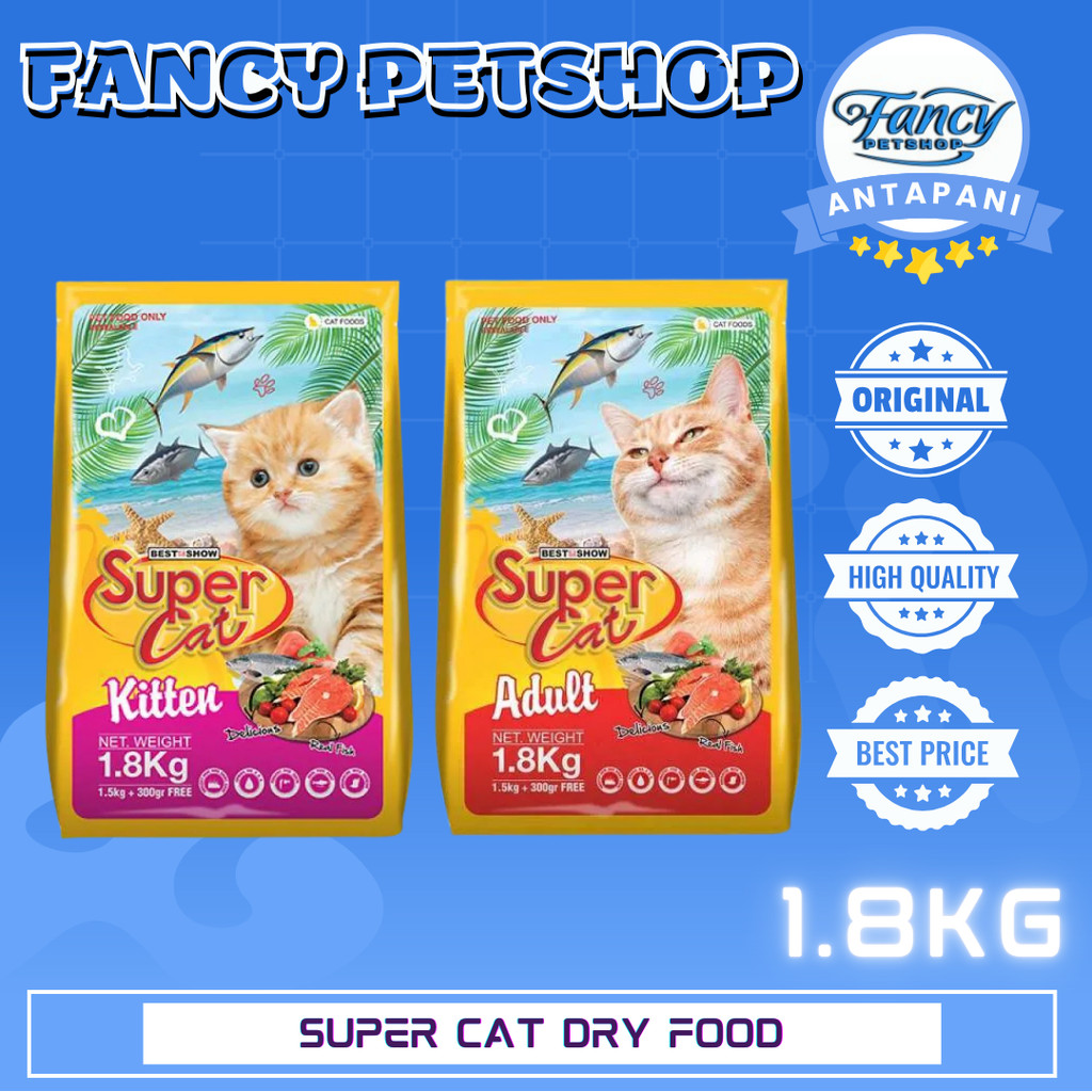 Super Cat Dry Food 1.8kg kitten & adult