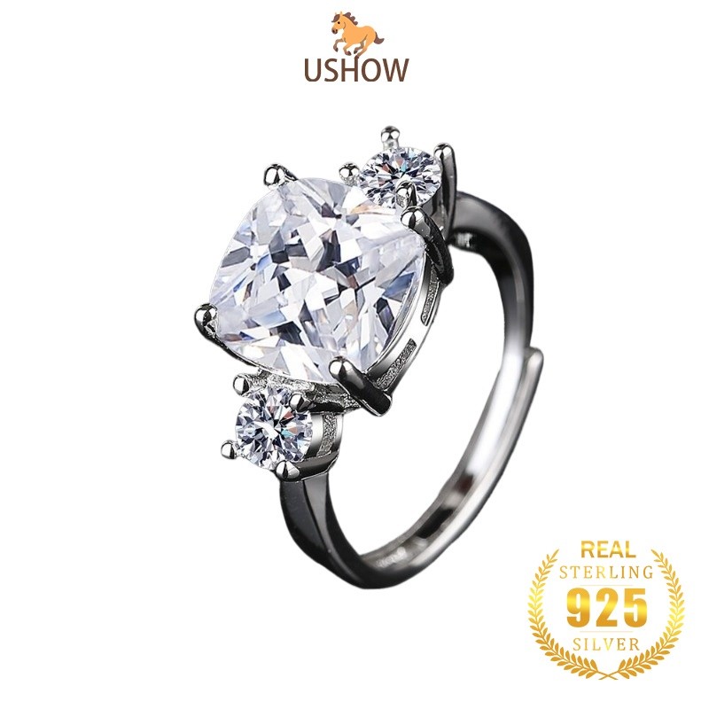 USHOW Jual Panas 5 Cincin Karat Wanita 5A Zircon