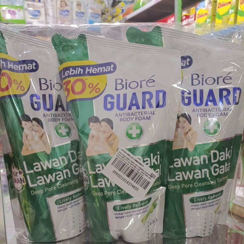 Biore Guard Antibacterial body foam 800ml hijau - SABUN MANDI CAIR BIORE - SABBUN CAIR