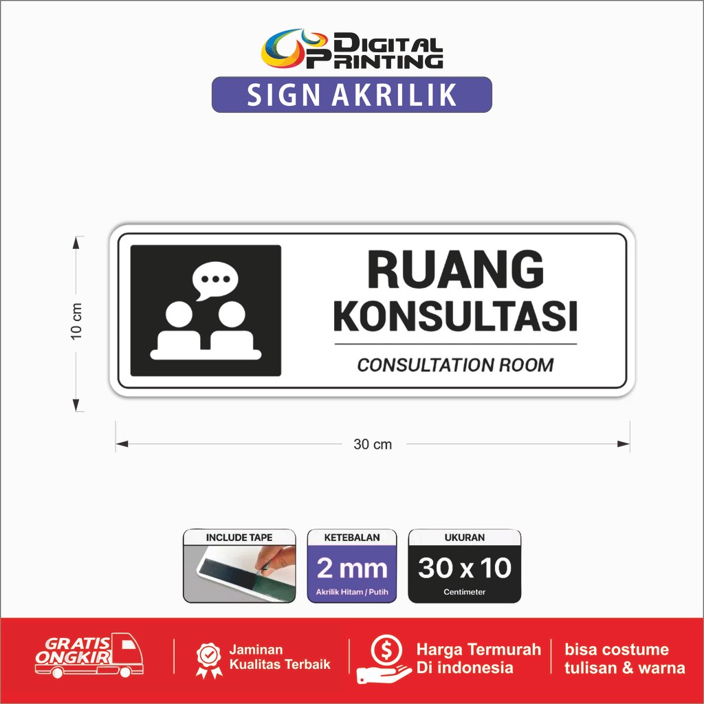 Akrilik Signage ruang konsultasi