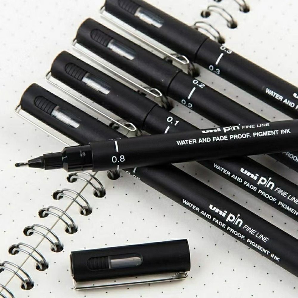 

Drawing Pen Ultra Fine Line Art Marker Black Ink 005 01 02 03 05 08 Micron Drawing Pen Office School For Drawing Sketch Manga