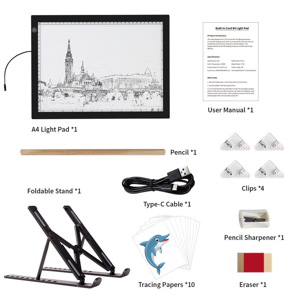 

A4 LED Light Pad iVAOOZE Wireless Light Pad for Diamond Painting, Drawing Crafting Light Board for Tracing, Sketching