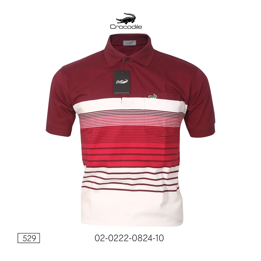 Kaos Polo Pria Crocodile Sport Bahan Katun Berkantong 0824/5