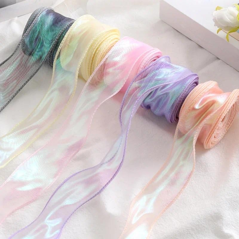 

40mm 10Yards Colorful Yarn Ribbons Flower Gift Box Cake Ribbon DIY Crafts Handmade Gift Accessories Wrapping