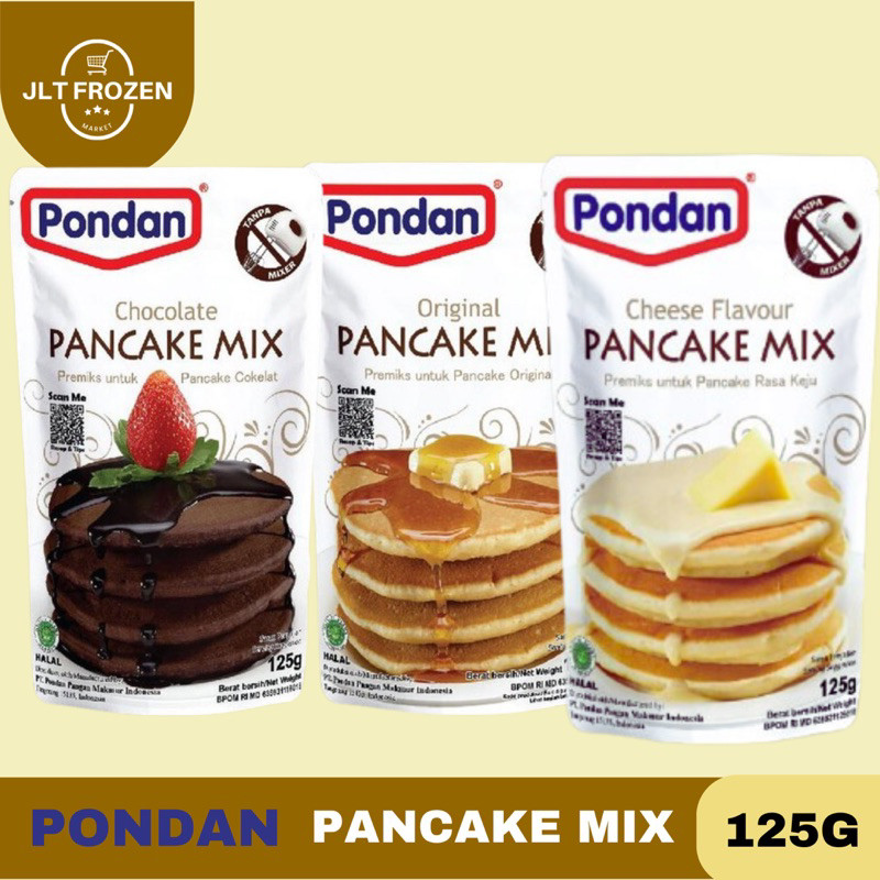 

Pondan Pancake Mix / Tepung Pancake / Premix Pancake Coklat / Tepung Pancake Instan Keju - 125g