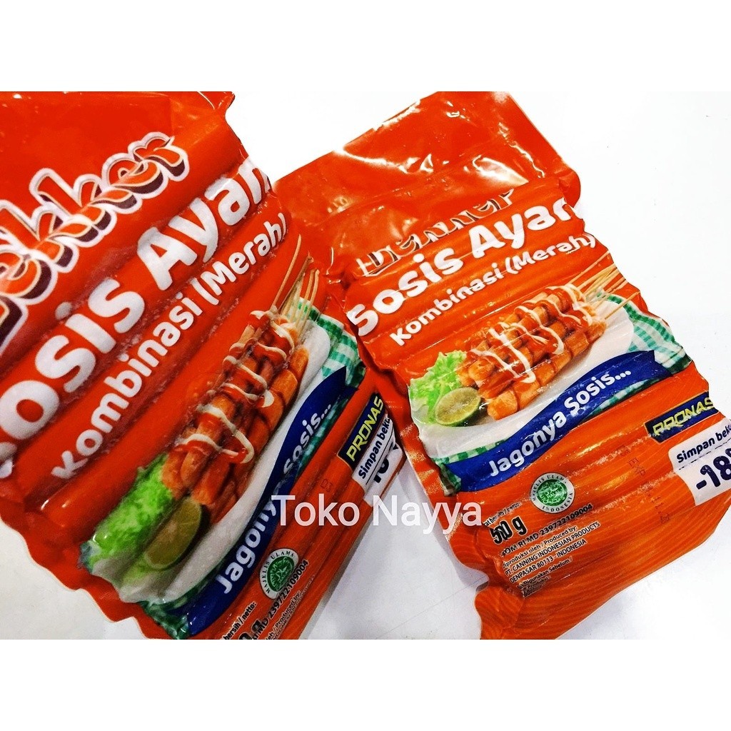 

[Dikirim Instant] Lekker Sosis Ayam Kombinasi 500 gr - Sosis Ayam Lekker Pronas