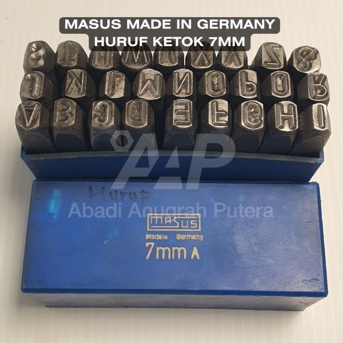 

Huruf Ketok 7 mm / Letter Stamp Punch 7mm MASUS Made In Germany