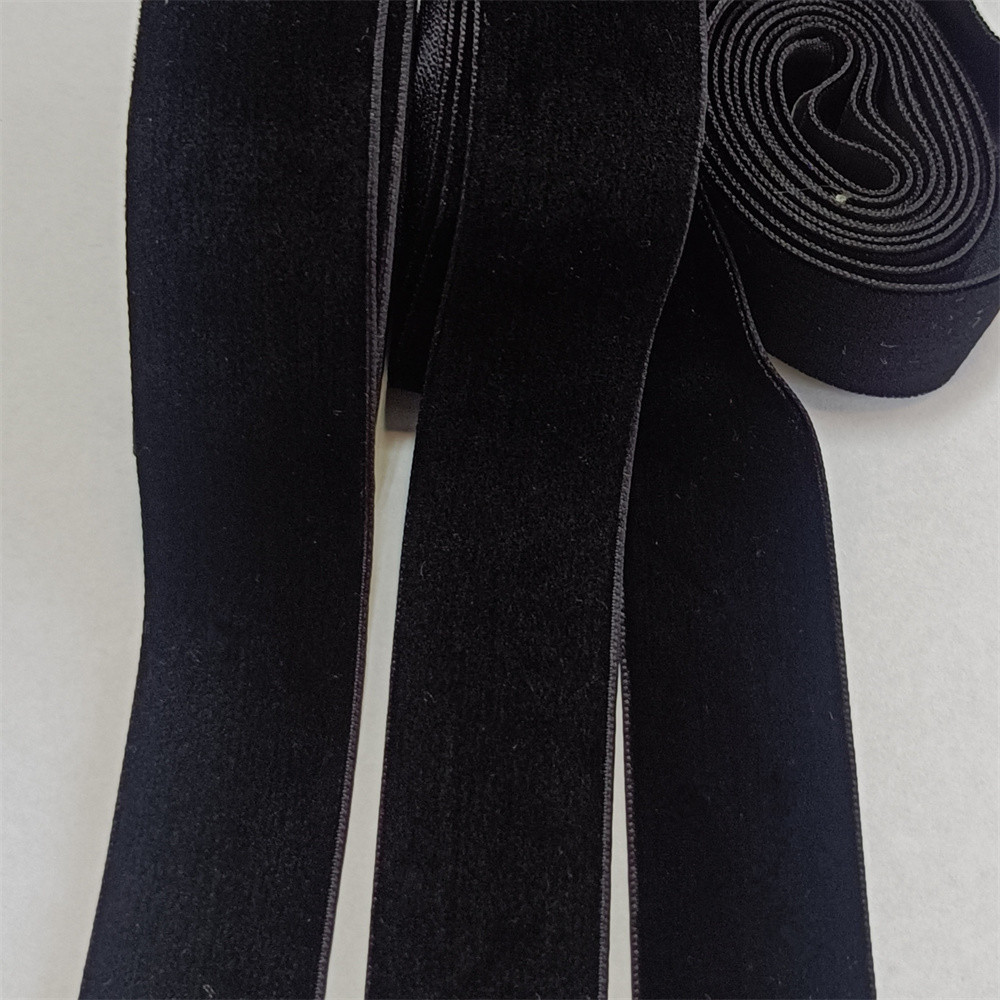 

25mm Single Face Black Velvet Ribbon for Handmade Gift Bouquet Wrapping Supplies Home Decoration Christmas Tape Not elastic