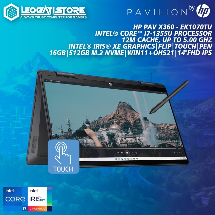 HP Pav X360-EK1070TU - Core i7-1355U/16GB/512GB - Space Blue