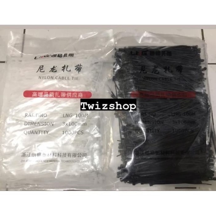 

⭐BISA COD⭐ Kabel Ties 10 cm / Kabel Tis 3x100mm ISI 1000 PCS Putih