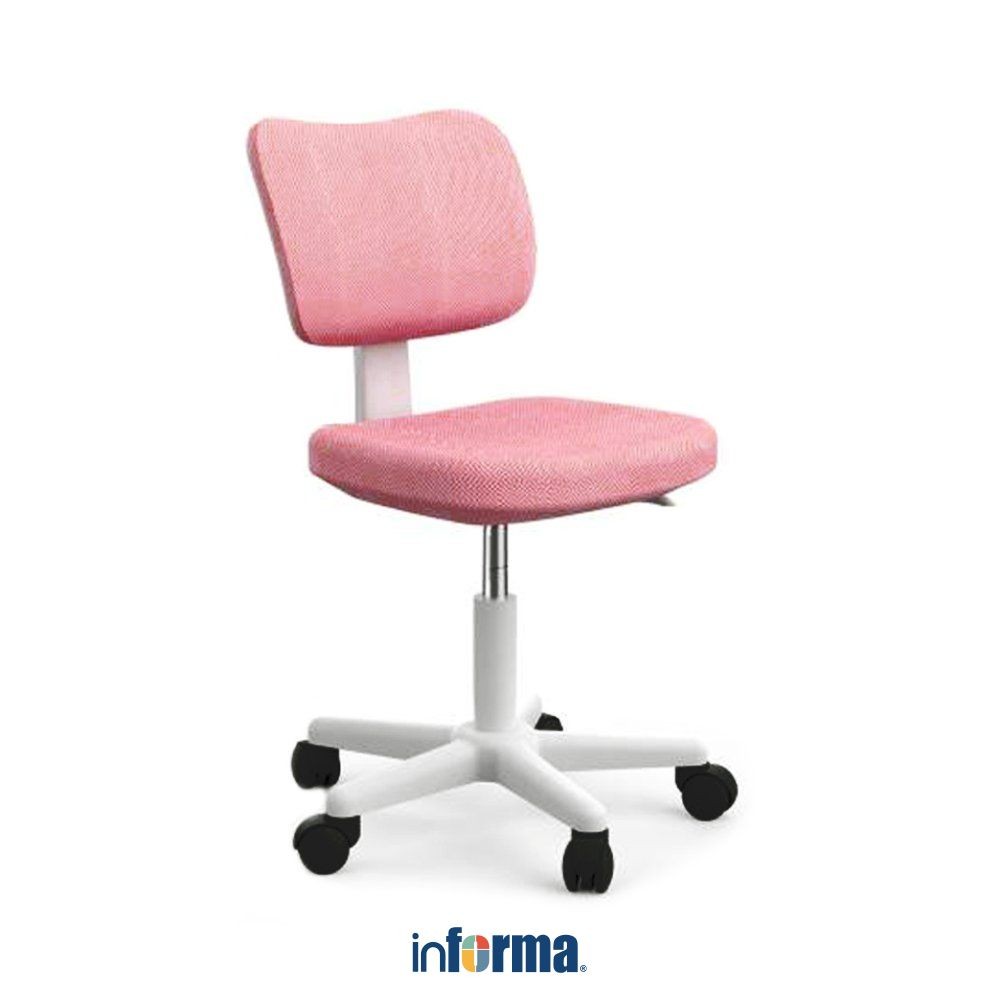 Informa Leeds Kursi Belajar Anak - Pink Tempat Duduk Dengan Roda Kids Study Chair Furniture Indoor K