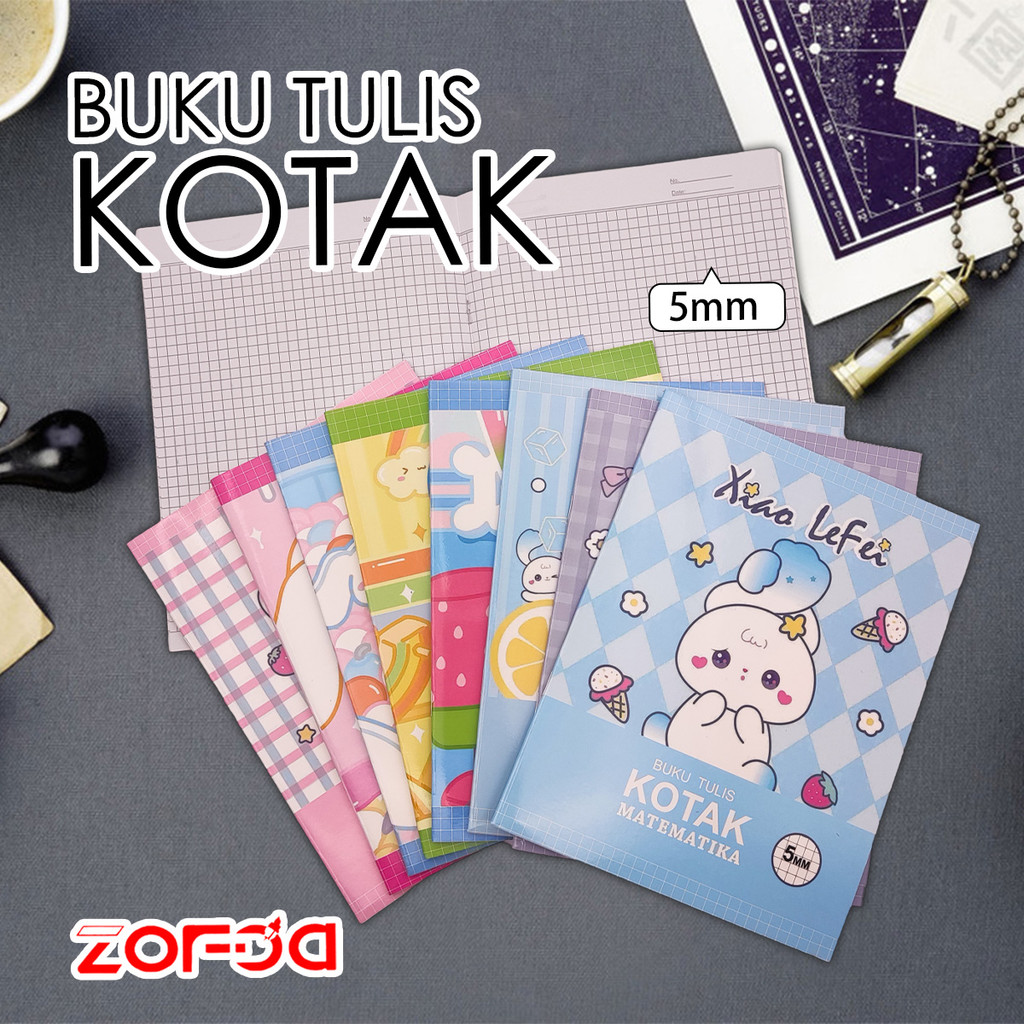 

4/8PCS 5mm Grid Notebook Diary Agenda Buku Catatan Buku Kotak Kecil 38 Lembar Grid Anak Anjing Pola Perlengkapan Sekolah
