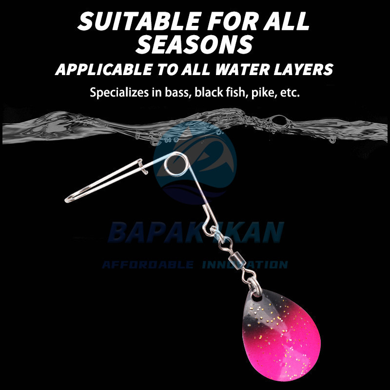 Umpan Komposit Payet Set Pancing Putar Besar dengan Kepala Kait Timah Lapisan Air Penuh Weever Topmo