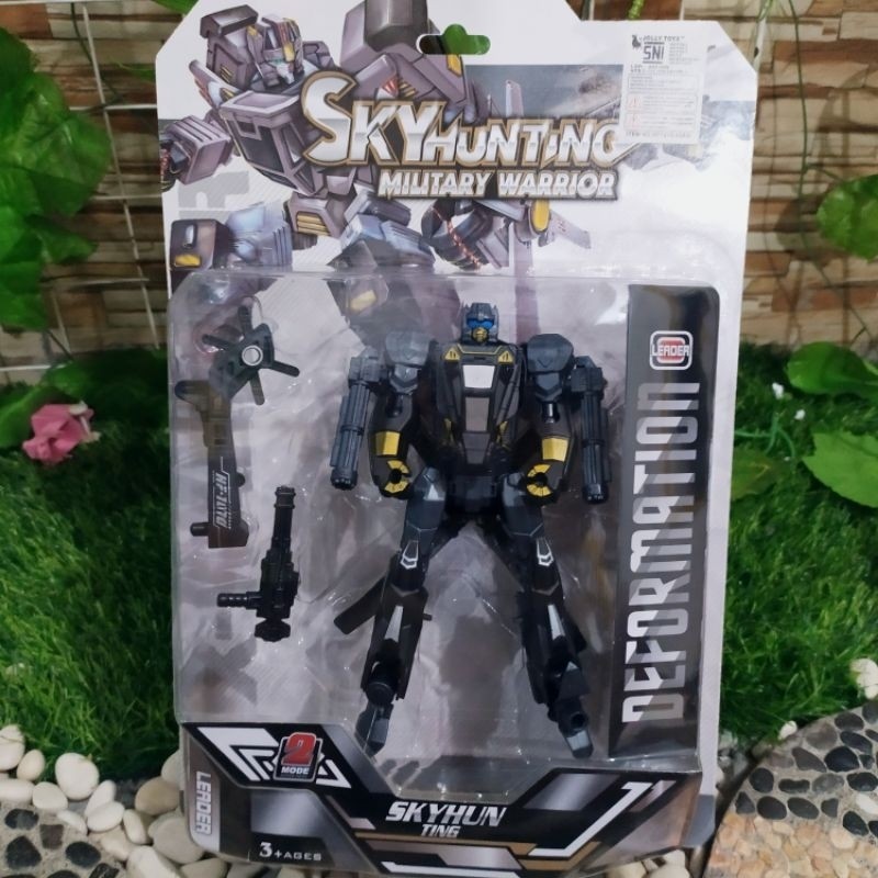 BISA COD Mainan robot jadi pesawat tempur helikopter warior Megatron murah - mainan robot jadi pesaw