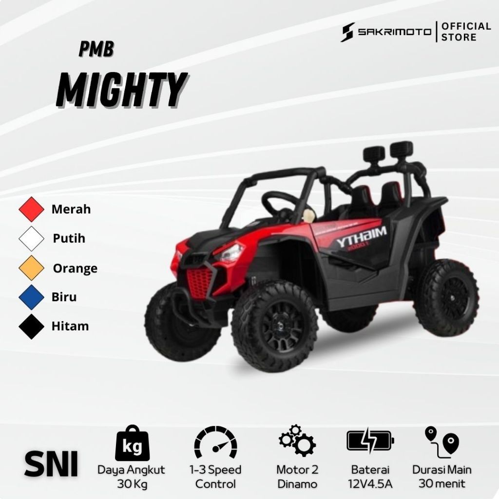 Mainan Mobil Aki Anak Jeep MIGHTY 1000 Jumbo XTREME ..
