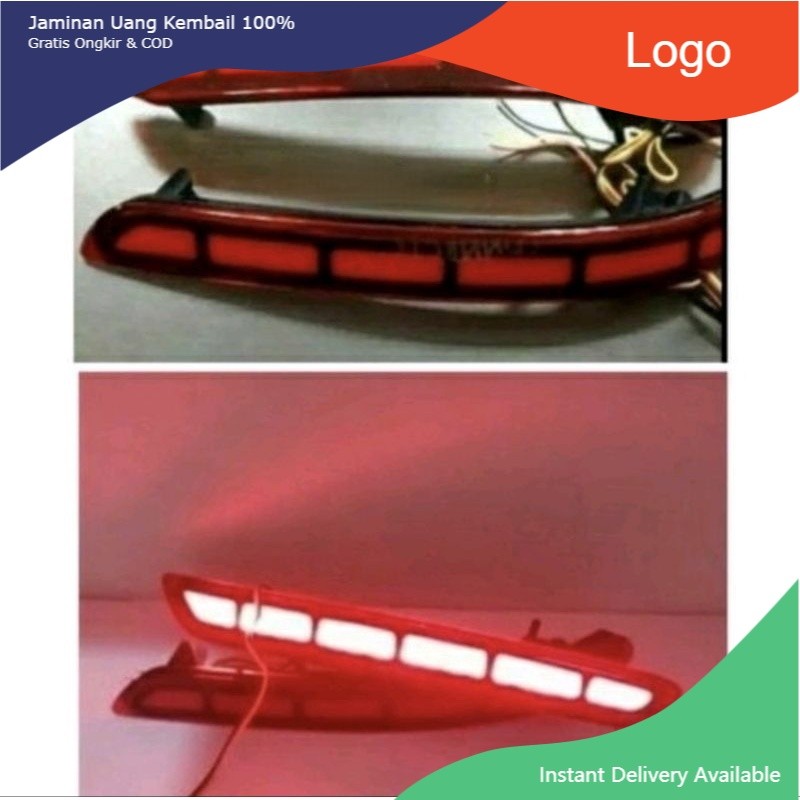 Lampu reflektor  bumper belakang Innova reborn 2016 - 2023 Tasya_Variasi_Mobil