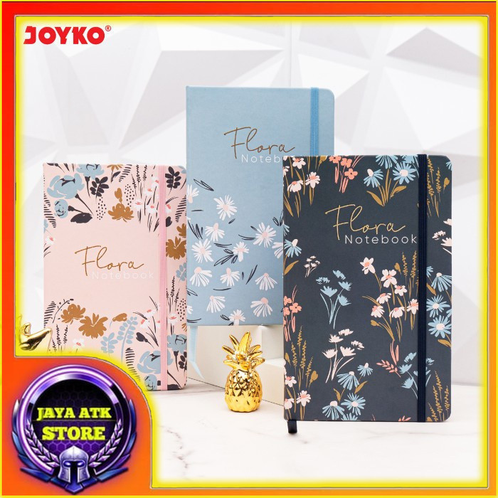 

Buku Tulis Catatan Bergaris Ruled Notebook NB-726 Flora Hard Cover Kain Buku Catatan Bergaris 240 Hal 80 Gsm