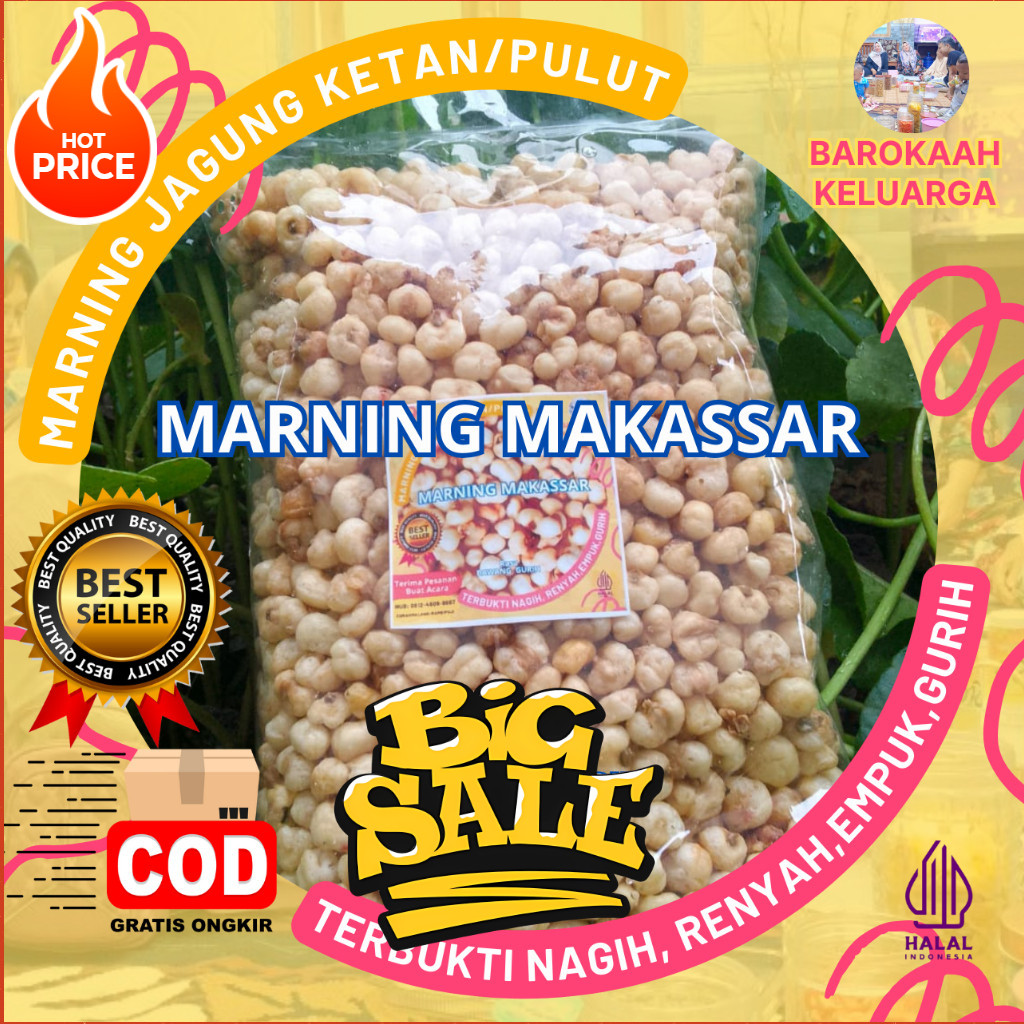 

Makaroni Jagung Marning Sultan/ Jagung Marning Ketan Putih 100 Gr, 250 Gr 500 Gr, 1kg Gurih Bawang Terbukti Renyah Banget Harga Spesiall
