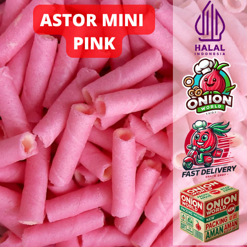 

UWD ASTOR MINI PINK 500g Astor Barcelona Aneka Rasa Cemilan Astor Kiloan Cemilan Makanan Ringan Viral