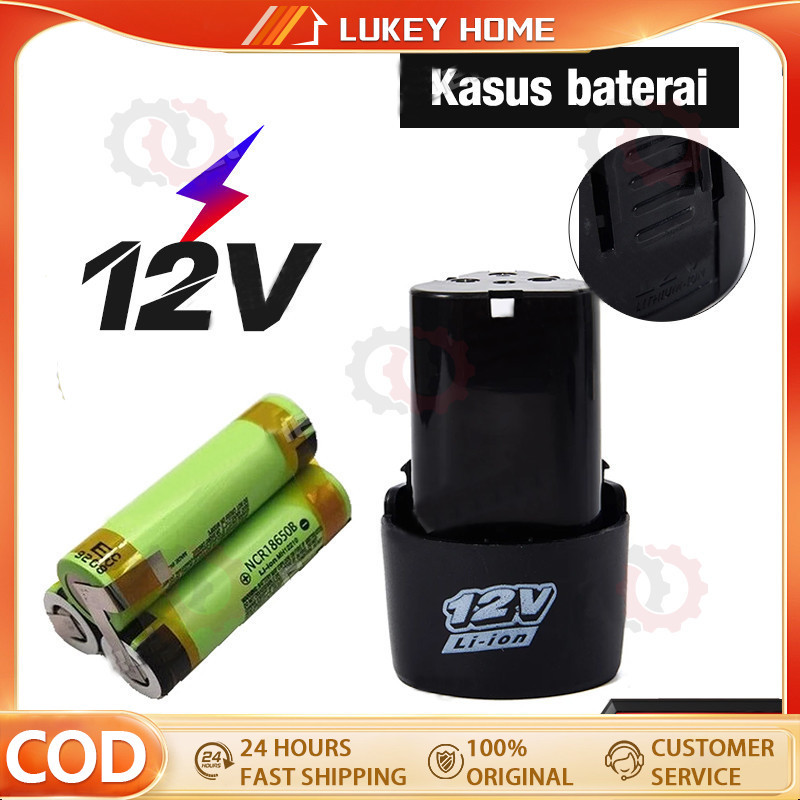 Baterai Bor Litium Li-Ion 12 Volt Baterai Bor Electric Cordless Rechargeable  3000 MAH Original JLD/
