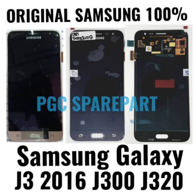 LCD Touchscreen Fullset Original 100% - Samsung Galaxy J3 2016 - J300 - J320 - BISA SETEL KONTRAS