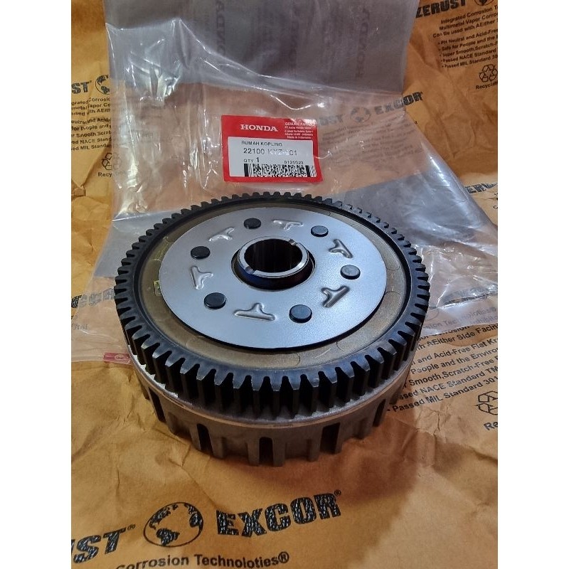 GIGI GENDENG RUMAH KOPLING SUPRA X 125 HELM IN FI KARBU ASLI ORIGINAL HONDA AHM 22100-KYZ-901