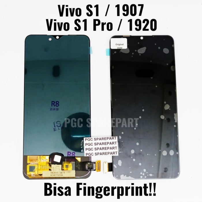 Original OEM LCD Touchscreen Fullset Vivo S1 / S1 Pro Bisa Fingerprint - OLED MERK G