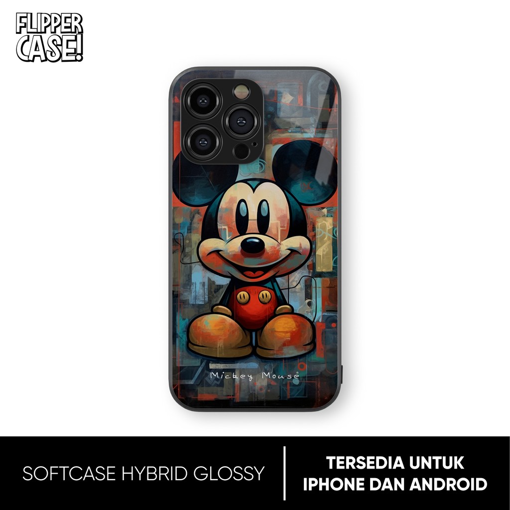 Casing HP Glossy Mickey Mouse Android & iPhone 7/8/xr/x/xs/11/12/13/14/15/16plus/pro/max/Mini