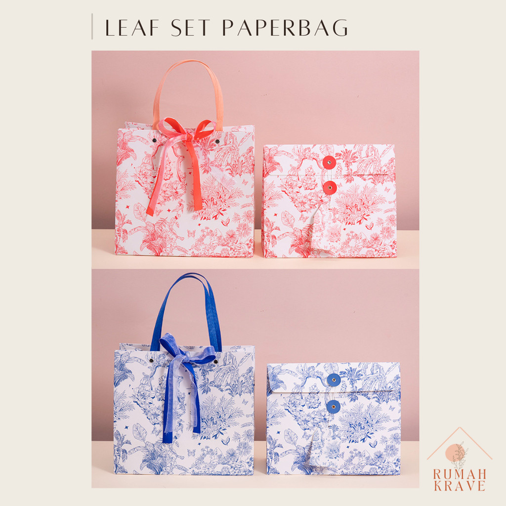 

RUMAH KRAVE - Leaf Set Paperbag Kantong Hadiah Kado