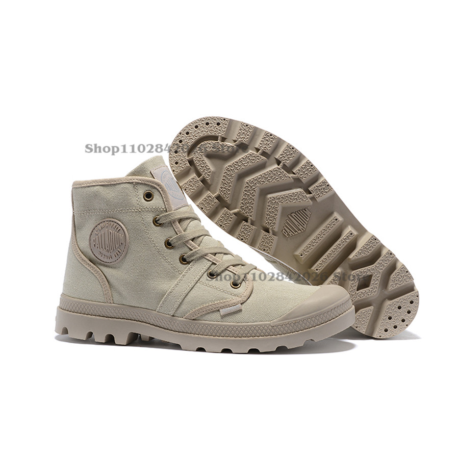PALLADIUM High-top Boots Pallabrouse Military Ankle Canvas Boots Casual Shoes Outdoor Walking Shoes 