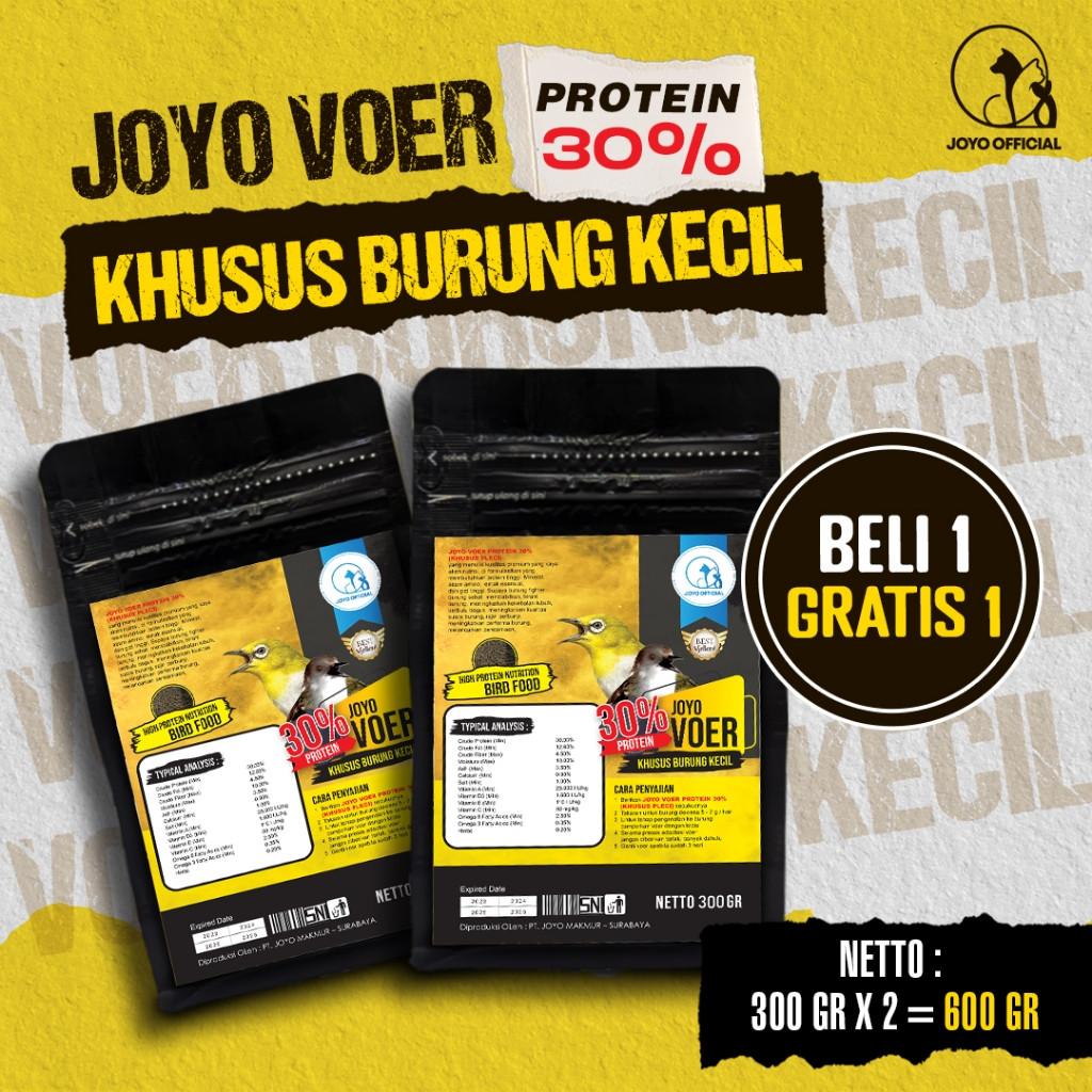 BELI 1 GRATIS 1 | MAKANAN BURUNG KECIL | VOER BURUNG KECIL | VOER HARIAN | VOER NUTRISI KOMPLIT  | V