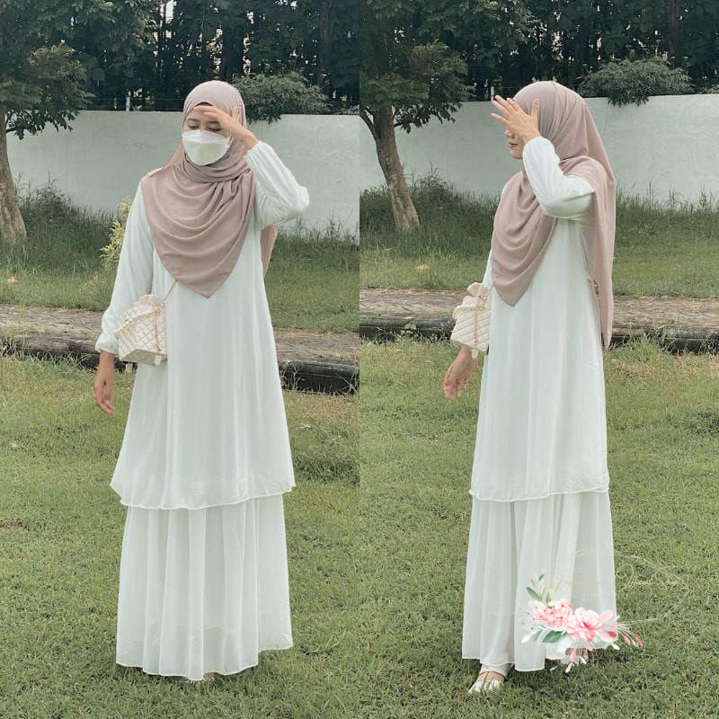 Gamis Malaysia | Dress Malaya Jumbo Gamis Malaysia LD 100-130 Ceruty Babydoll Full Puring Rh