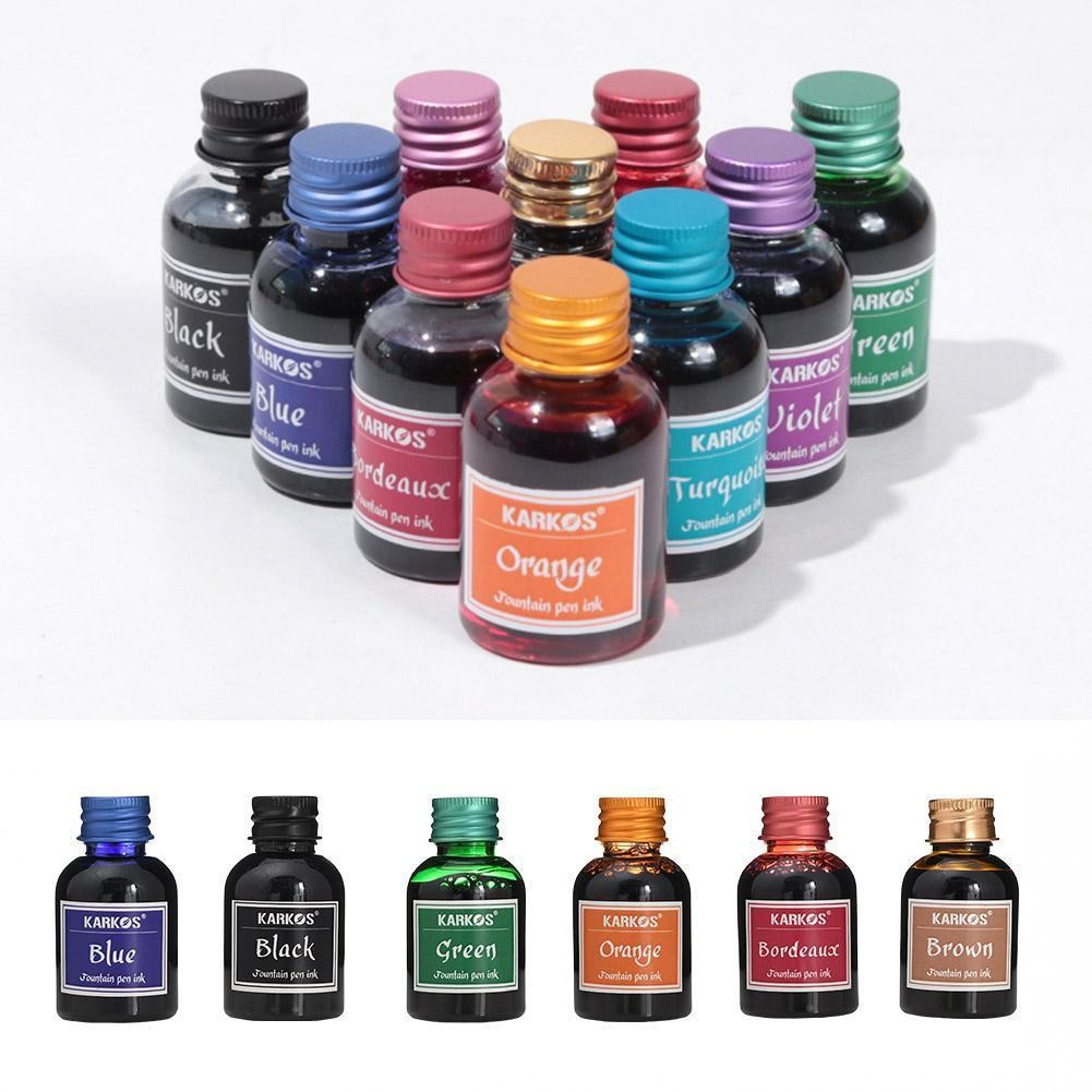 

1pcs Pure Colorful Fountain Pen Ink Refilling Inks School High Quality Calligraphy Writing Fountain Pen Ink Stationery Supplies
