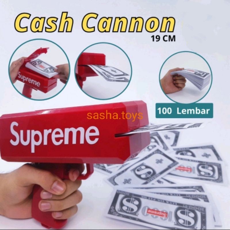 LETERSHOP Mainan Tembak Uang SUPREME The Cash Cannon