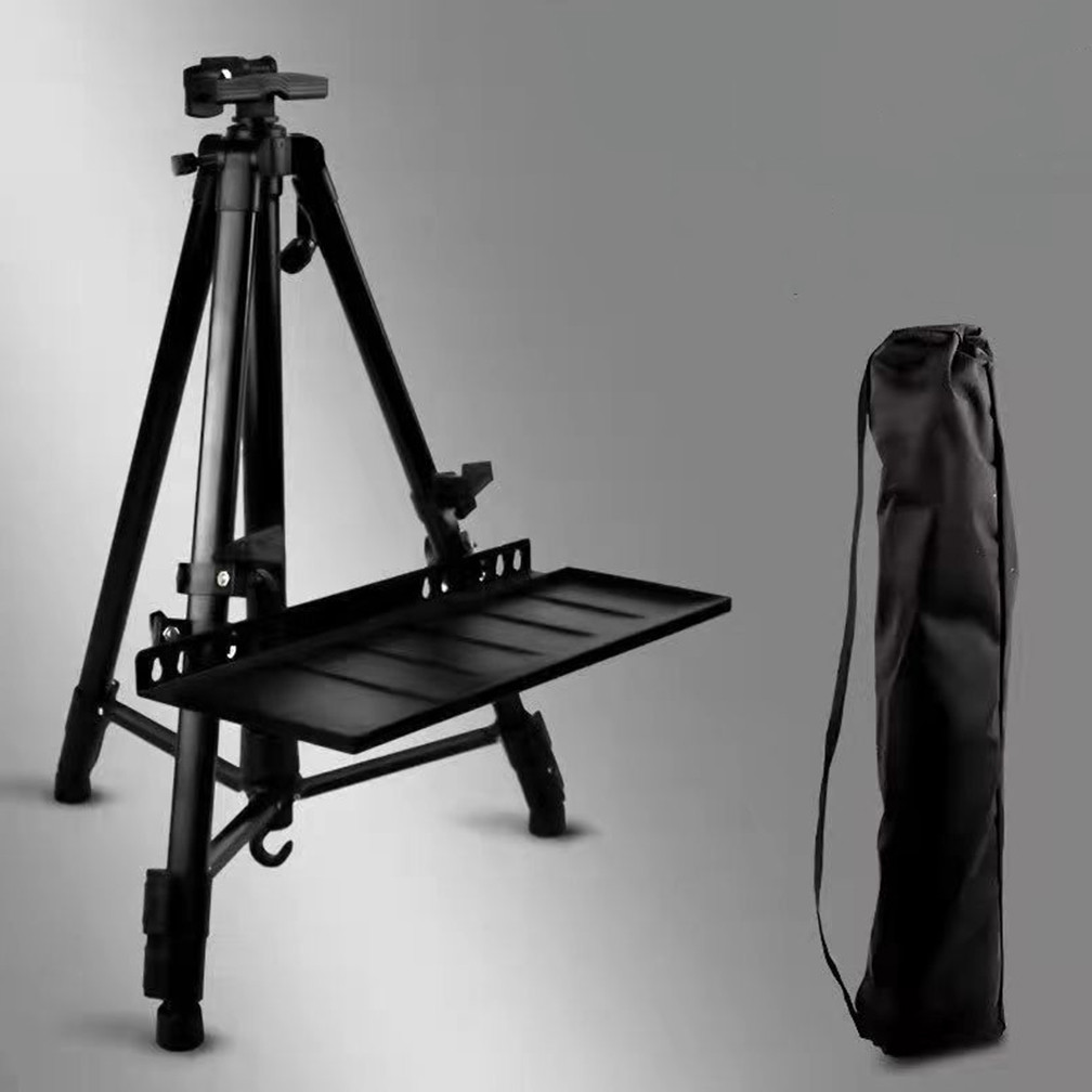 

Portable Metal Sketch Easel Stand 50-150CM Adjustable Foldable Travel Aluminum Alloy For Outdoor Painting Artist Art Supplies