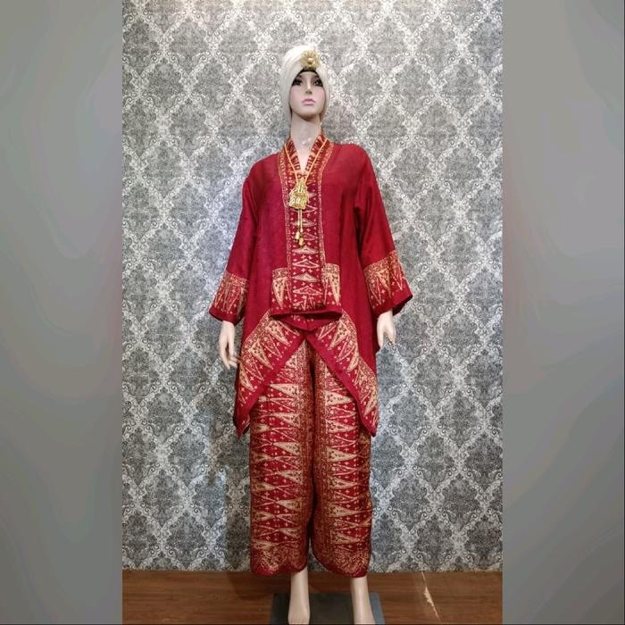 Stelan Celana Kulot Viscose Silk Baju Muslim Atasan Motif Batik Lembut Panjang Karet Setelan Wanita 