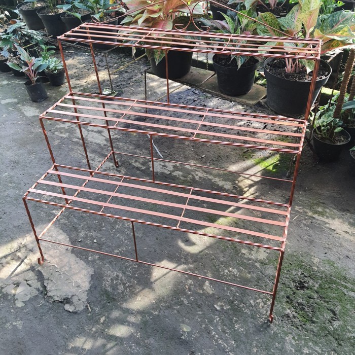 rak pot besi 3 susun tanaman gojek