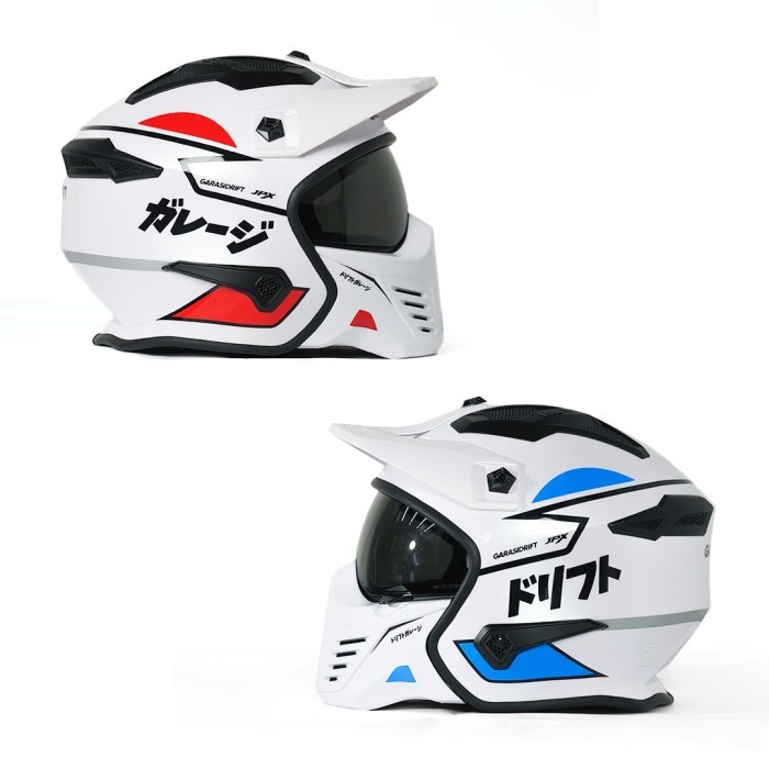 JPX Helmet type MX 726 R Garasi Drift x JPX - Hitam, XXL