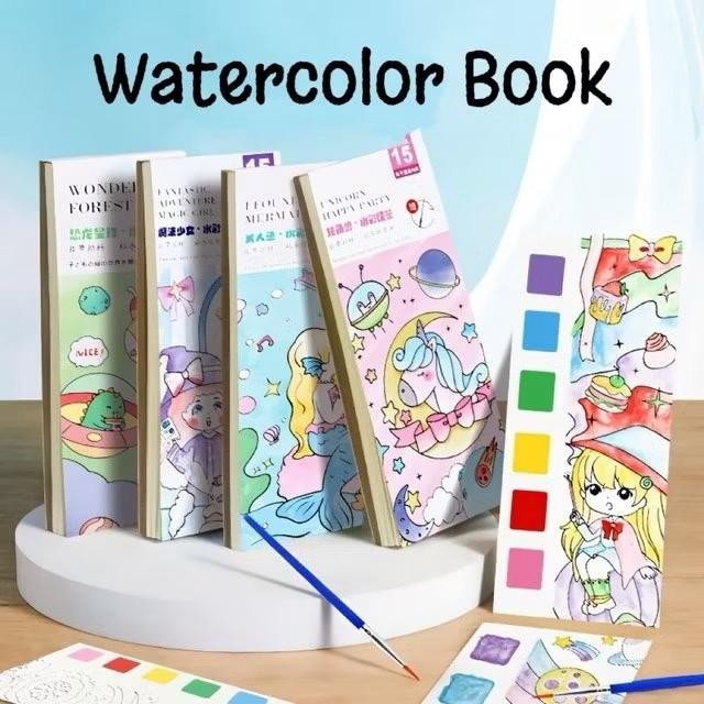 

(GAS) DIY SET PAKET LUKISAN CAT AIR ALAT MELUKIS ANAK BUKU MEWARNAI PAINTING