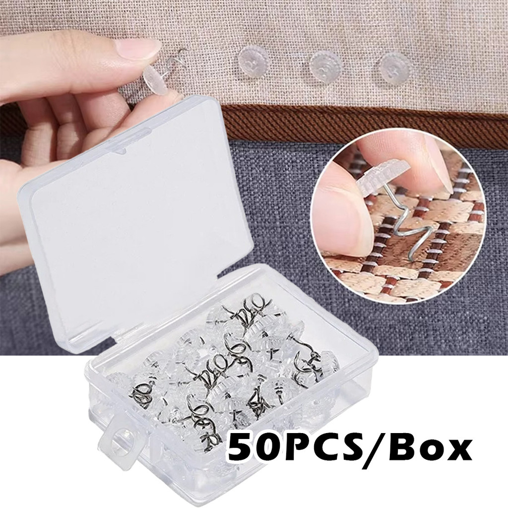 50Pcs Paku Payung Sarung Sofa Penjepit Sprei Anti Geser Pengikat Sprei Kasur Paku Payung Spiral Besa