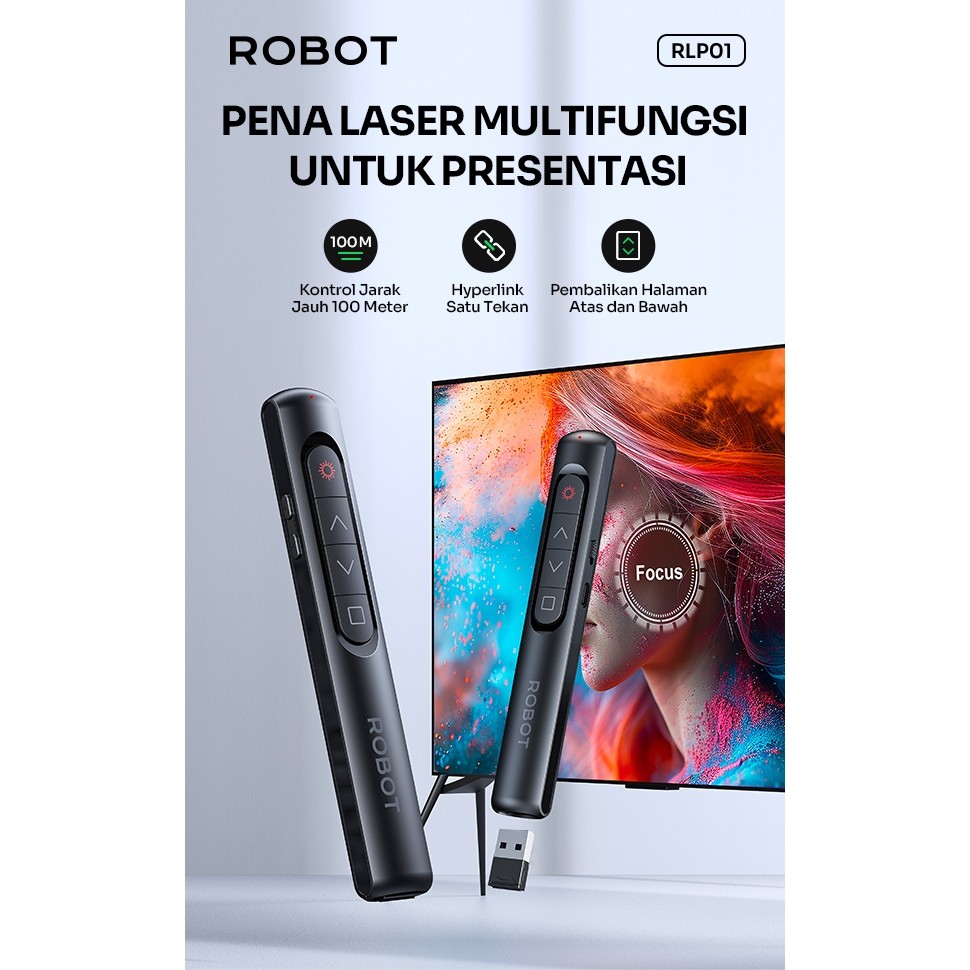 LASER PAGE TURNING PEN ROBOT RLP01 / ROBOT RLP01 LASER PAGE TURNING PEN / POINTER PRESENTATION
