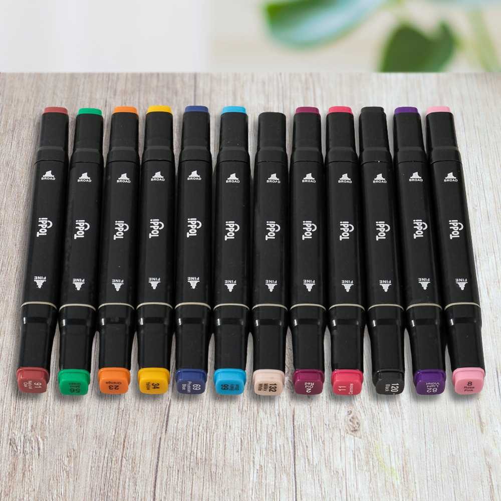 

Spidol Dual Side Art Sketch Marker Drawing Set 12 Color T12