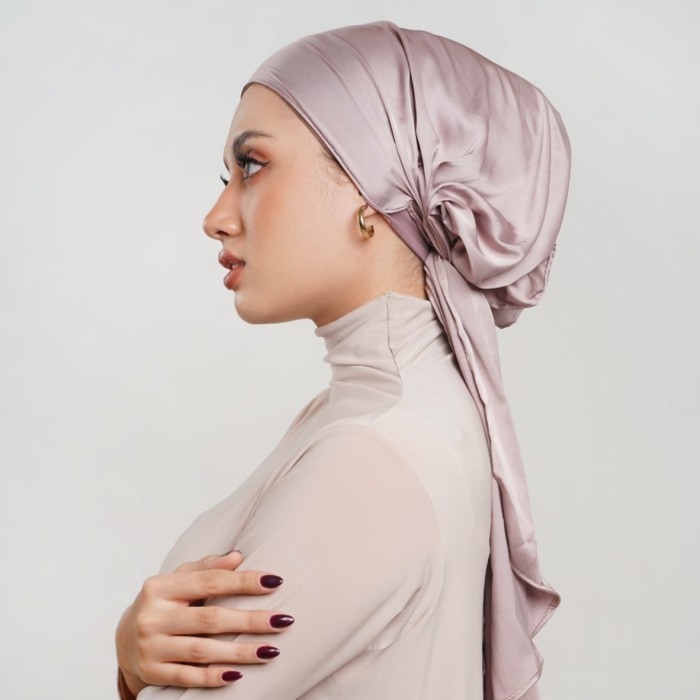 Lowkey Lux Series Turban - Turban Dewasa By Winonamodest -Turban Mewah - Silver